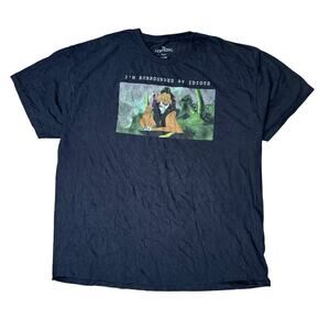 DISNEY DISNEYLAND LION KING SCAR XXL 2XL BLACK SHIRT TEE TSHIRT SHORT SLEEVE
